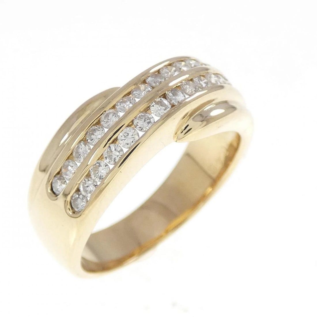K18YG DIAMOND RING: K18YG Diamond Ring Brand: Unbranded Type/Style: Diamond Ring Material: K18YG, Main Stone/Creation NATURAL Color: YELLOW GOLD Size: US 6 Accessories: None Accessories Notice: When purchasin