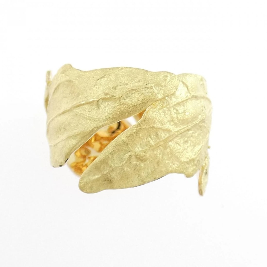 K18YG LEAF RING - 2