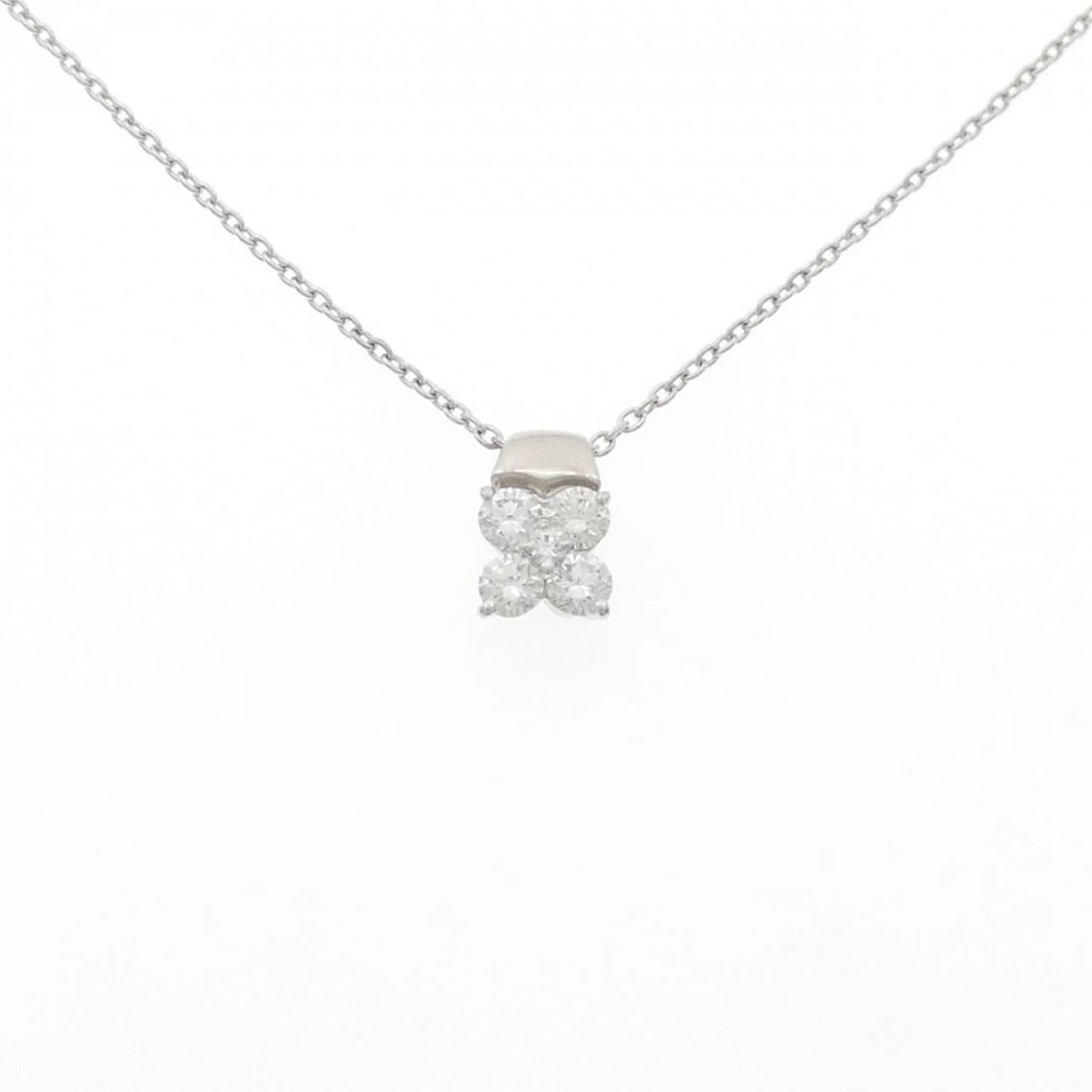 PT900/PT850 DIAMOND NECKLACE: PT900/PT850 Diamond Necklace Brand: Unbranded Type/Style: Diamond Necklace Material: PT900/PT850, Main Stone/Creation NATURAL Color: Silver Size: 46CM Actual Size Pendant length approx. x width