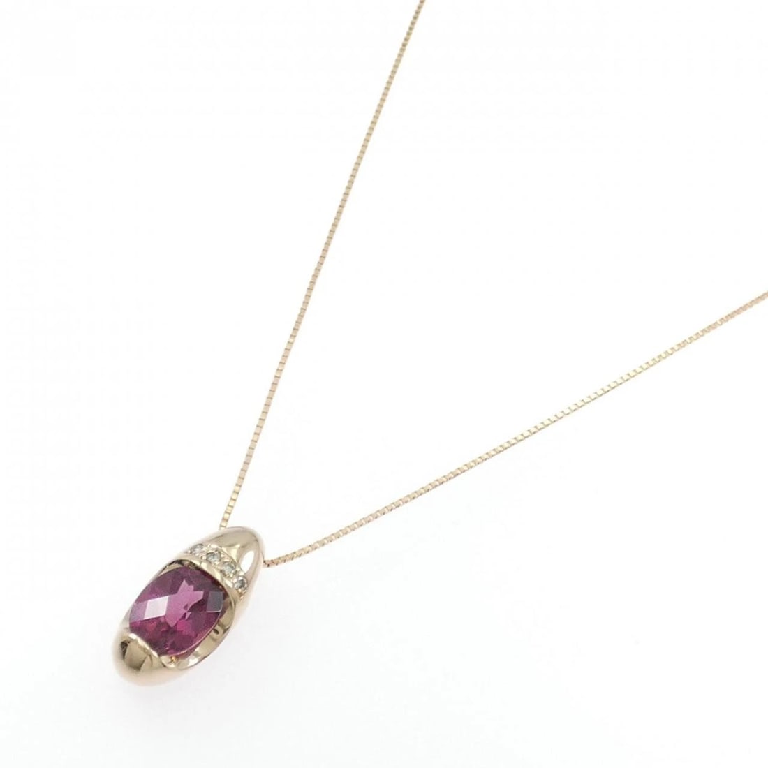 K18PG GARNET NECKLACE - 2