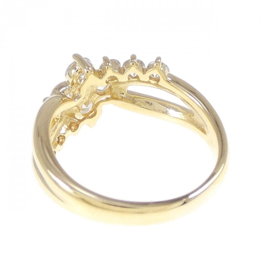 K18YG FLOWER DIAMOND RING - 3