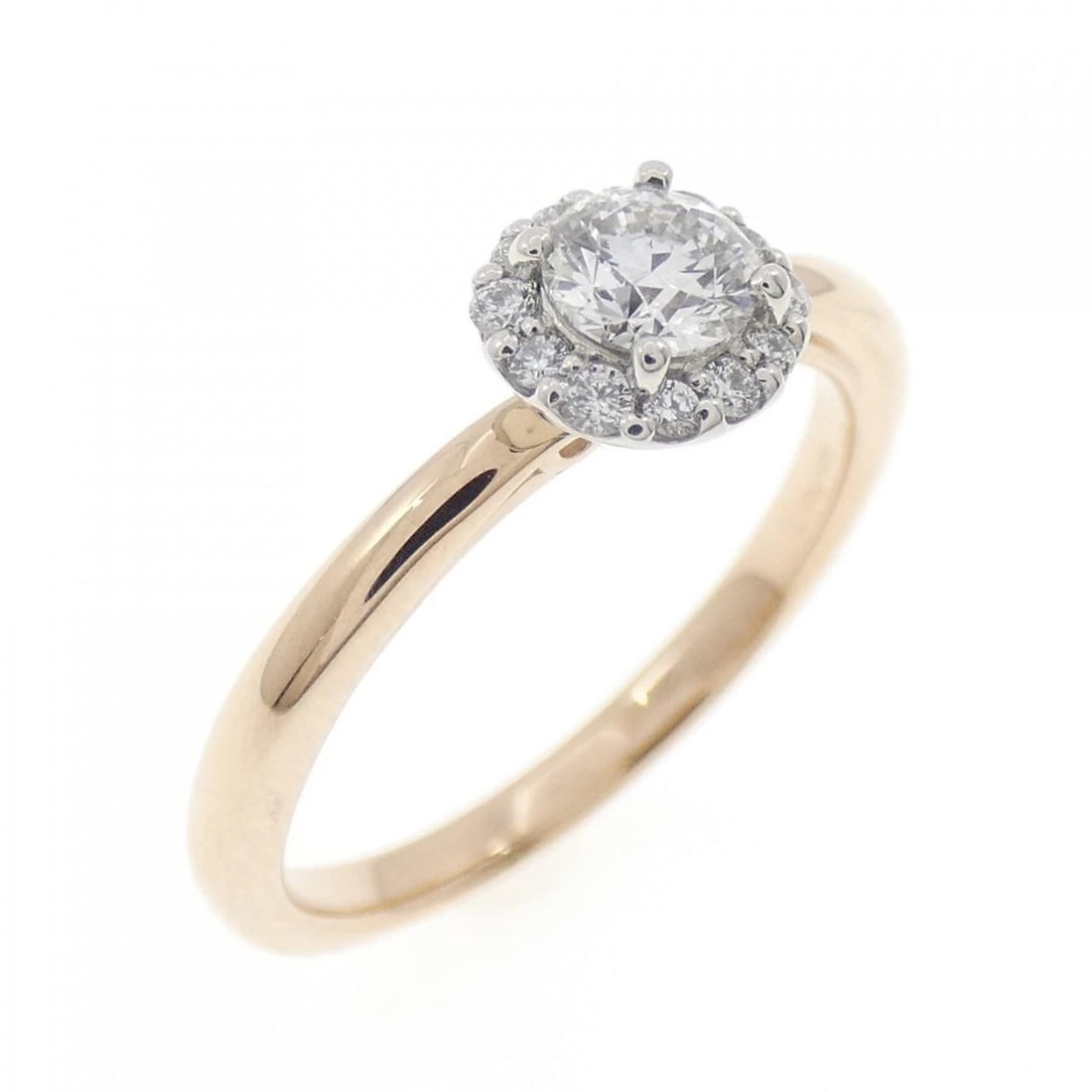 PT950/K18PG DIAMOND RING: PT950/K18PG Diamond Ring Brand: Unbranded Type/Style: Diamond Ring Material: PT950/K18PG, Main Stone/Creation Natural Color: Silver,Pg Size: US 5 Accessories: None Accessories Notice: When purchasing