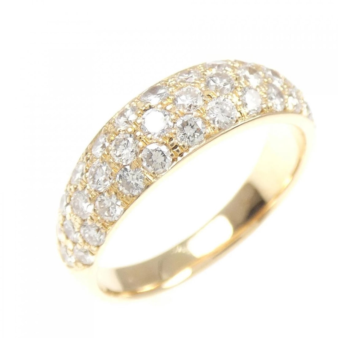 K18PG PAVE DIAMOND RING: K18PG Pave Diamond Ring Brand: Unbranded Type/Style: Diamond Ring Material: K18PG, Main Stone/Creation Natural Color: Pink gold Size: US 5 1/4 Accessories: None Accessories Notice: When pu