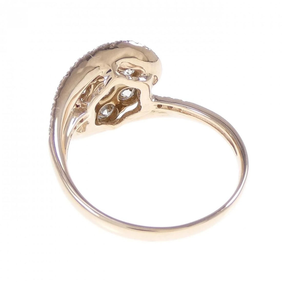 K18PG FLOWER DIAMOND RING - 3
