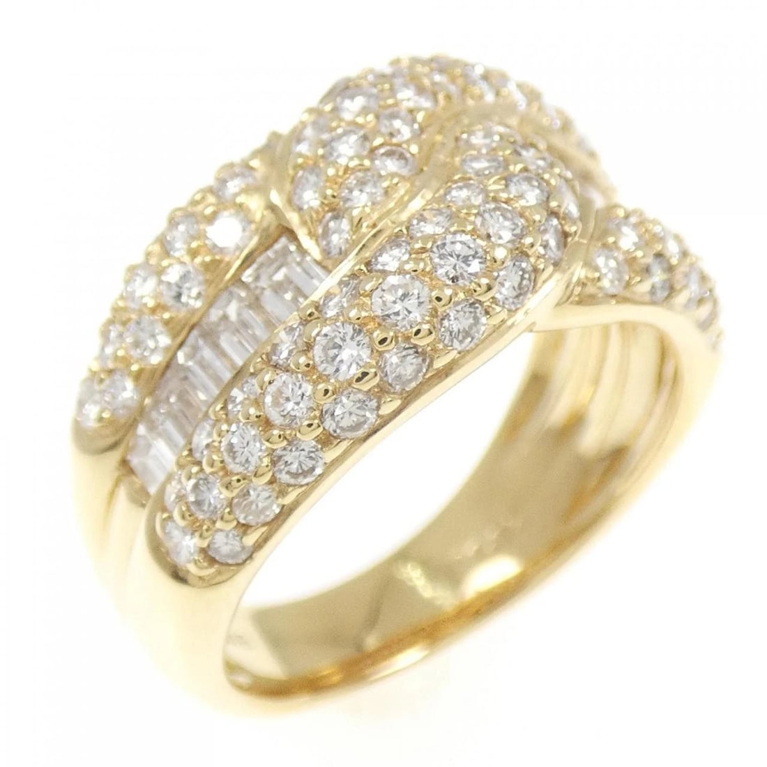 K18YG DIAMOND RING: K18YG Diamond Ring Brand: Unbranded Type/Style: Diamond ring Material: K18YG, Main Stone/Creation NATURAL Color: YELLOW GOLD Size: US 5 1/4 Accessories: None Accessories Notice: When purch