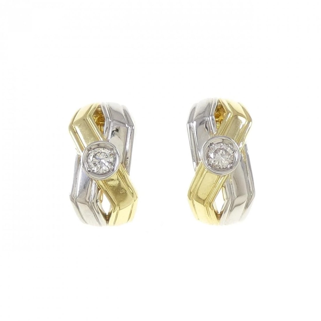 K18YG/PT900 DIAMOND PIERCE/EARRING: K18YG/PT900 Diamond Pierce/Earring Brand: Unbranded Type/Style: Diamond Pierce/Earring Material: 18K Yellow GoldPlatinum900, Main Stone/Creation Natural Color: Platinum Yellow Gold Size: Approx.