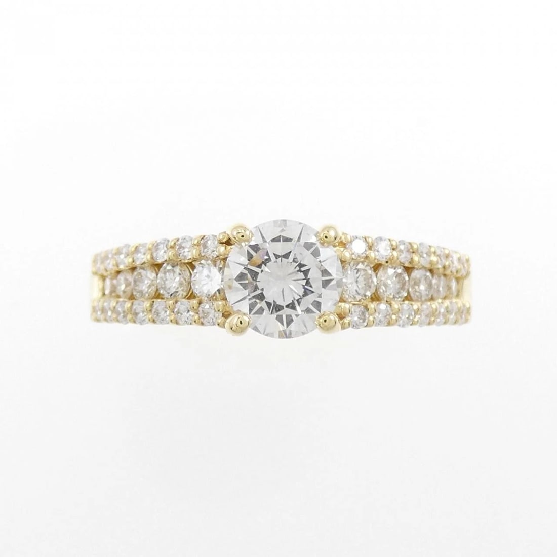 K18YG DIAMOND RING: K18YG Diamond Ring Brand: Unbranded Type/Style: Ring Material: K18YG, Main Stone/Creation Natural Color: Yellow gold Size: US 6 1/4 Accessories: None Accessories Notice: When purchasing pr