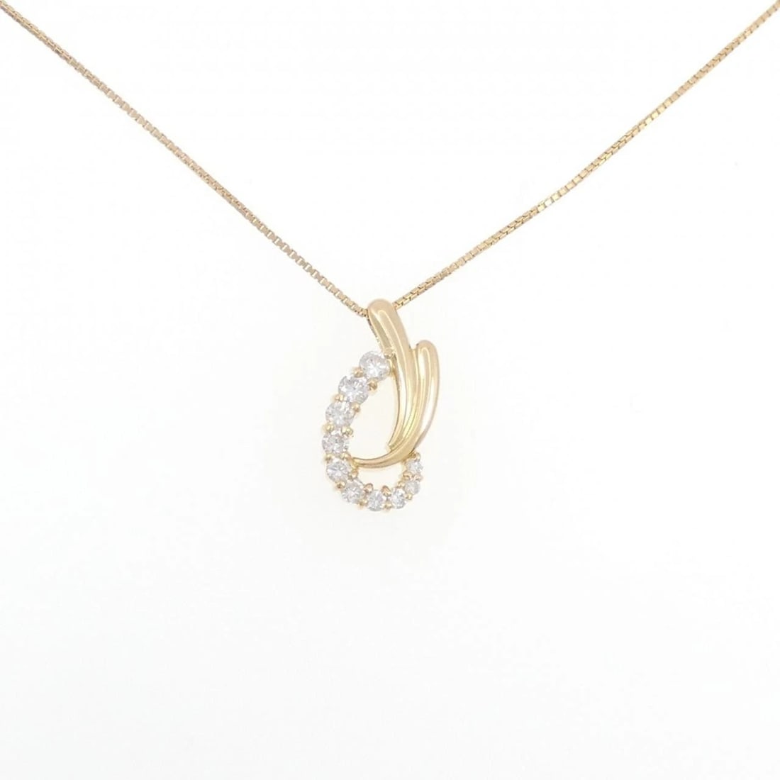 K18YG/750YG DIAMOND NECKLACE: K18YG/750YG Diamond Necklace Brand: Unbranded Type/Style: Diamond Necklace Material: K18YG/750YG, Main Stone/Creation Natural Color: Yellow gold Size: 40cmActual Size Pendant length approx. x width