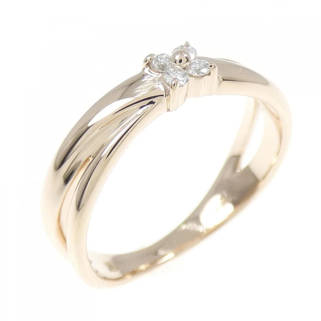 K18PG FLOWER DIAMOND RING: K18PG Flower Diamond Ring Brand: Unbranded Type/Style: Diamond ring Material: k18PG, Main Stone/Creation NATURAL Color: Pink Gold Size: US 5 1/2 Accessories: None Accessories Notice: When purchasing