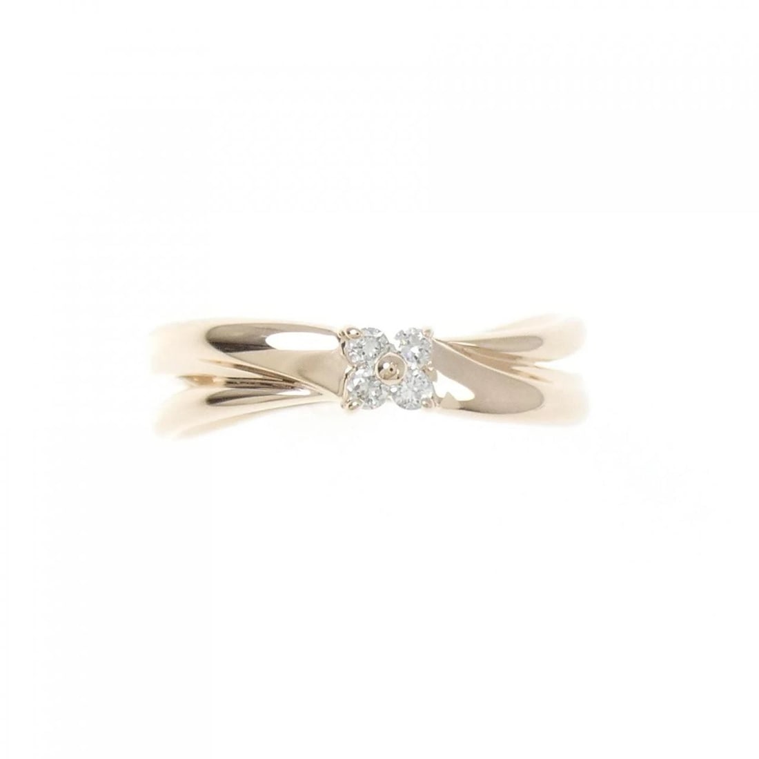 K18PG FLOWER DIAMOND RING - 2
