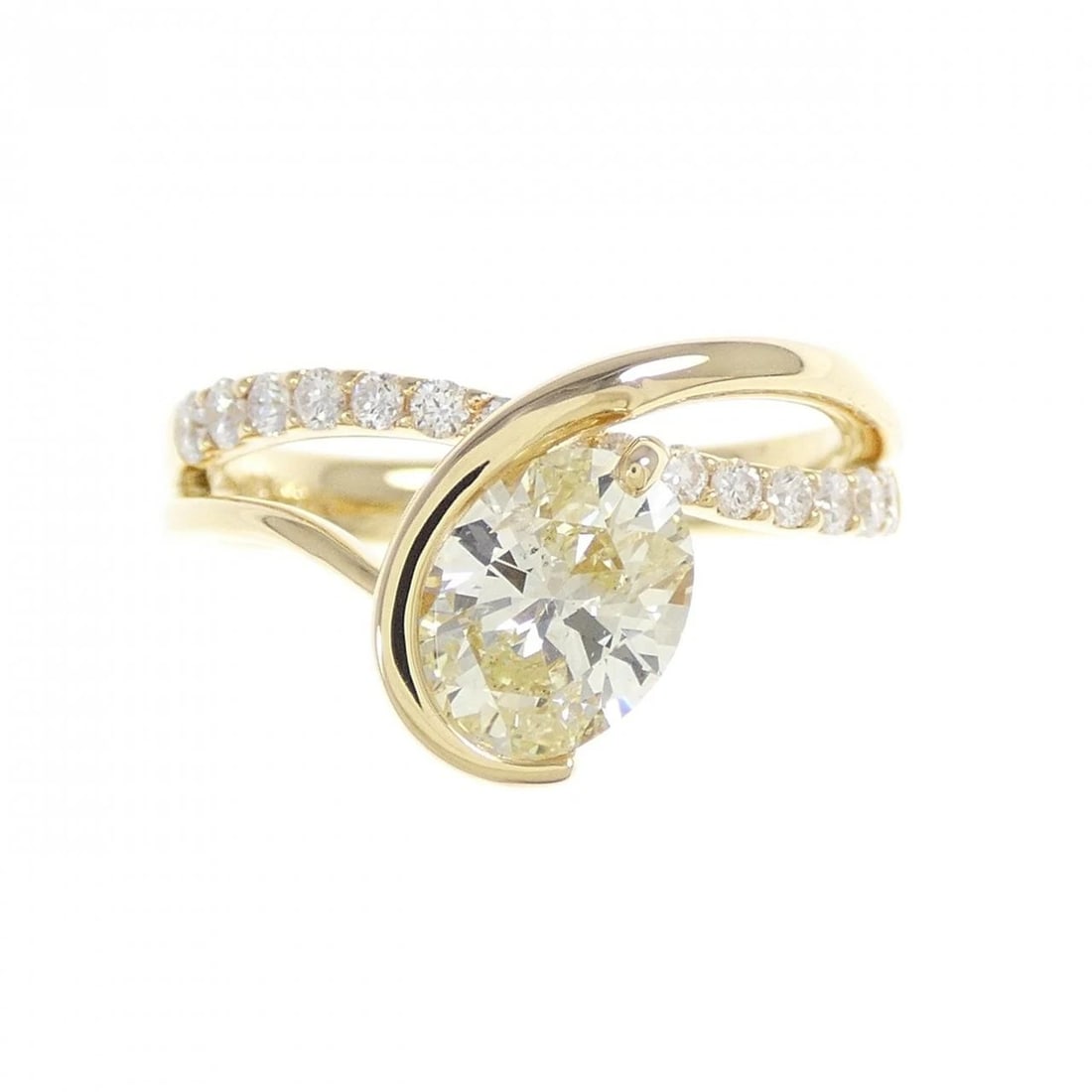 K18YG DIAMOND RING - 2