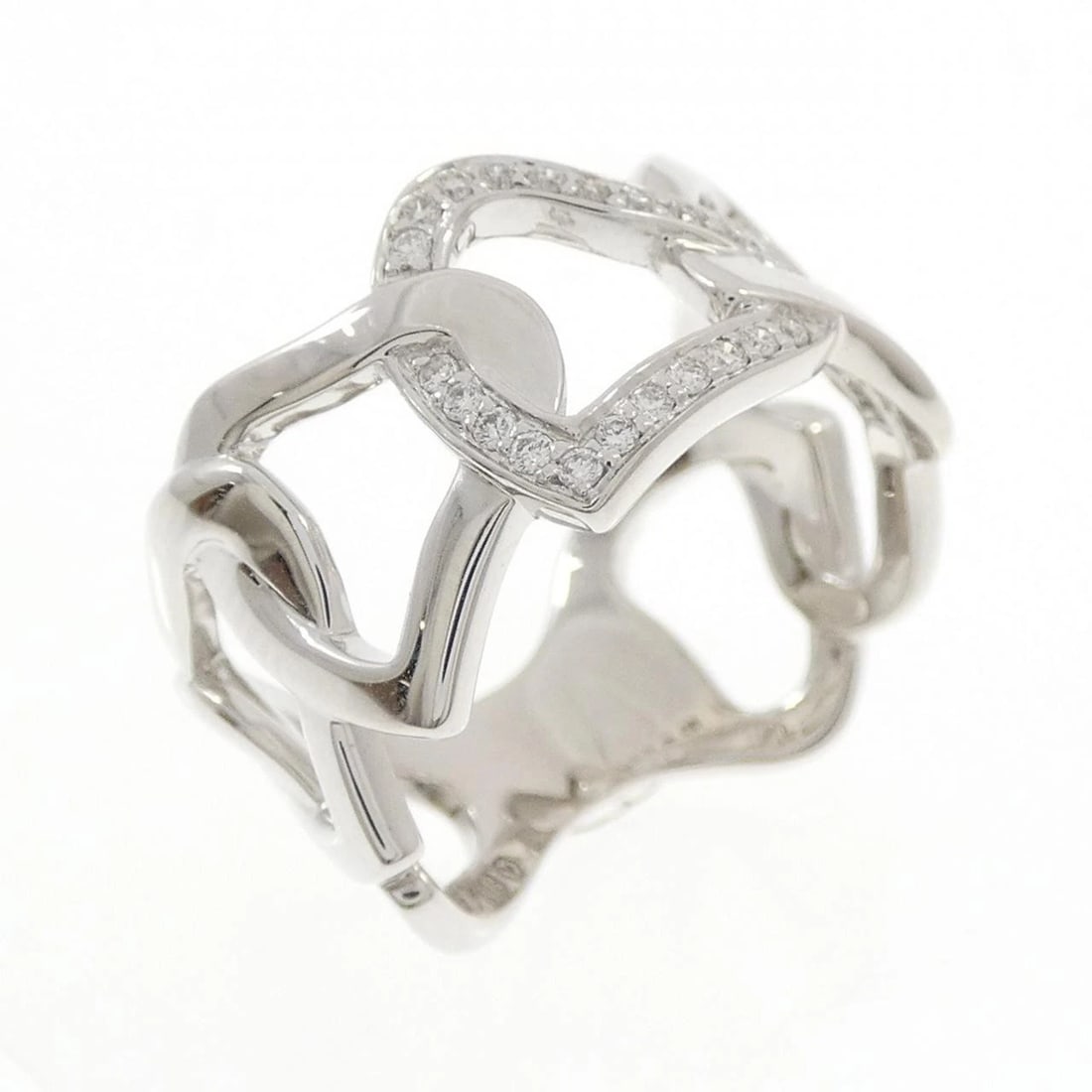 K18WG DIAMOND RING: K18WG Diamond Ring Brand: Unbranded Type/Style: Diamond Ring Material: K18WG, Main Stone/Creation Natural Color: WG Size: US 6 1/2 Accessories: None Accessories Notice: When purchasing pre-owned