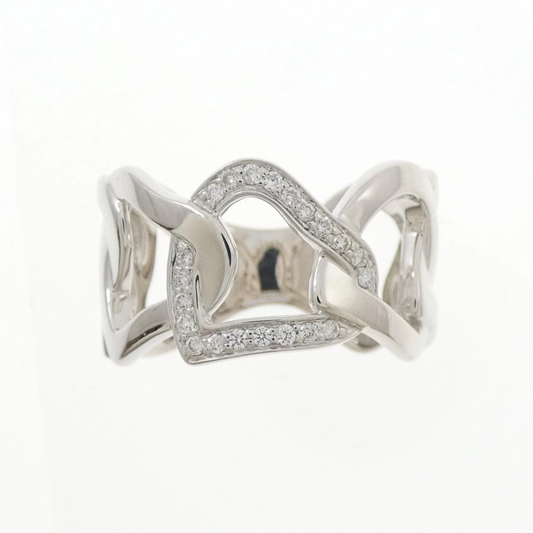 K18WG DIAMOND RING - 2