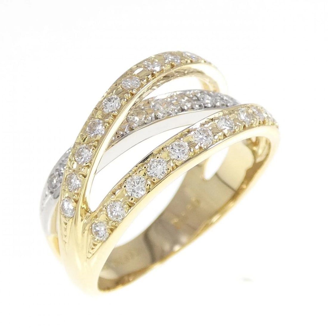 K18YG/PT900 DIAMOND RING: K18YG/PT900 Diamond Ring Brand: Unbranded Type/Style: Diamond Ring Material: 18K Yellow GoldPlatinum900, Main Stone/Creation Natural Color: Yellow GoldPlatinum Size: US 6 1/2 Accessories: None