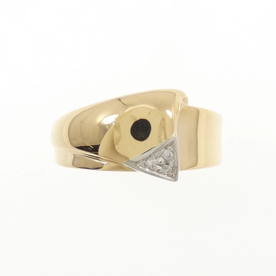 K18YG/PT900 DIAMOND RING - 2