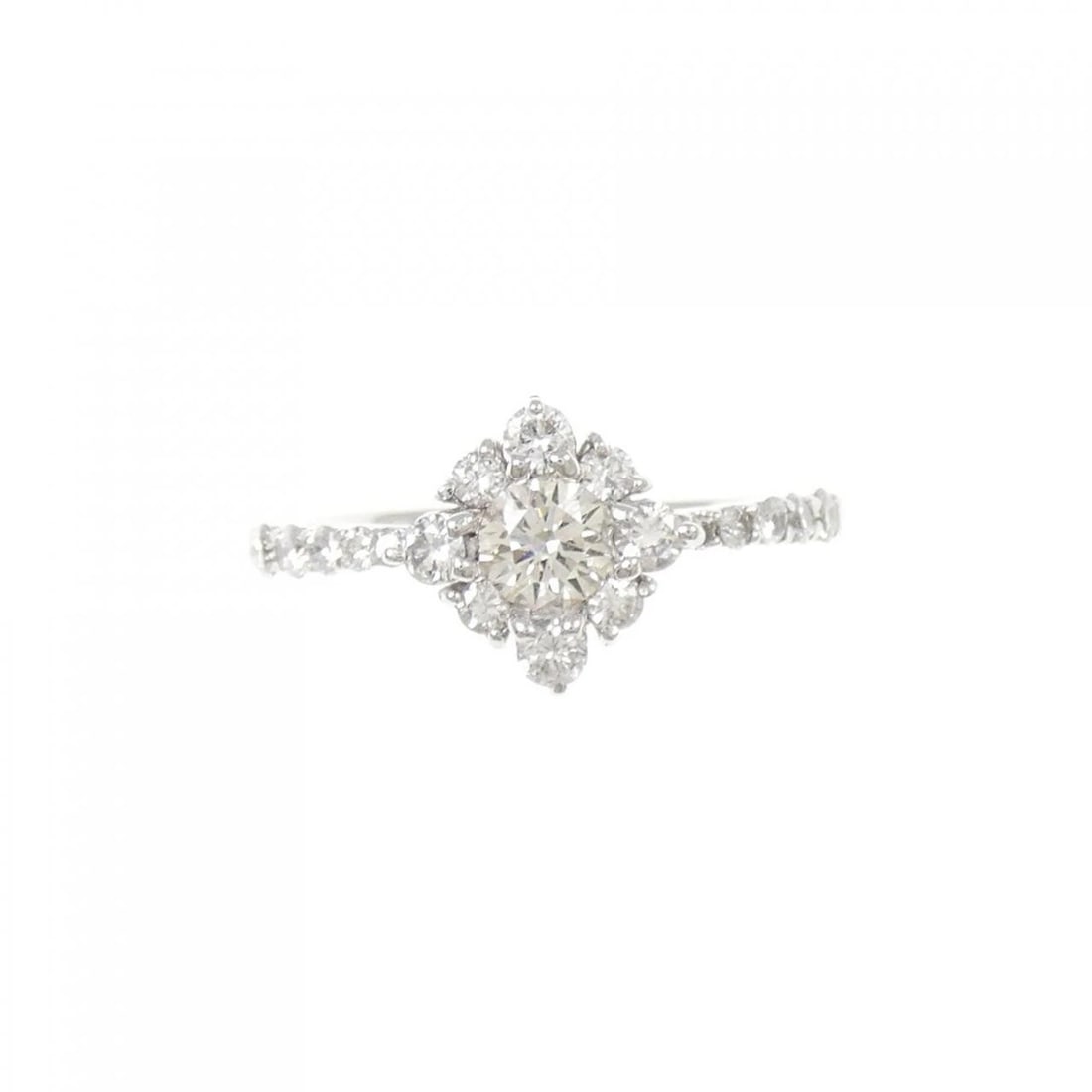 K18WG DIAMOND RING: K18WG Diamond Ring Brand: Unbranded Type/Style: Diamond Ring Material: K18WG, Main Stone/Creation Natural Color: White Gold Size: US 4 1/2 Accessories: None Accessories Notice: When purchasing