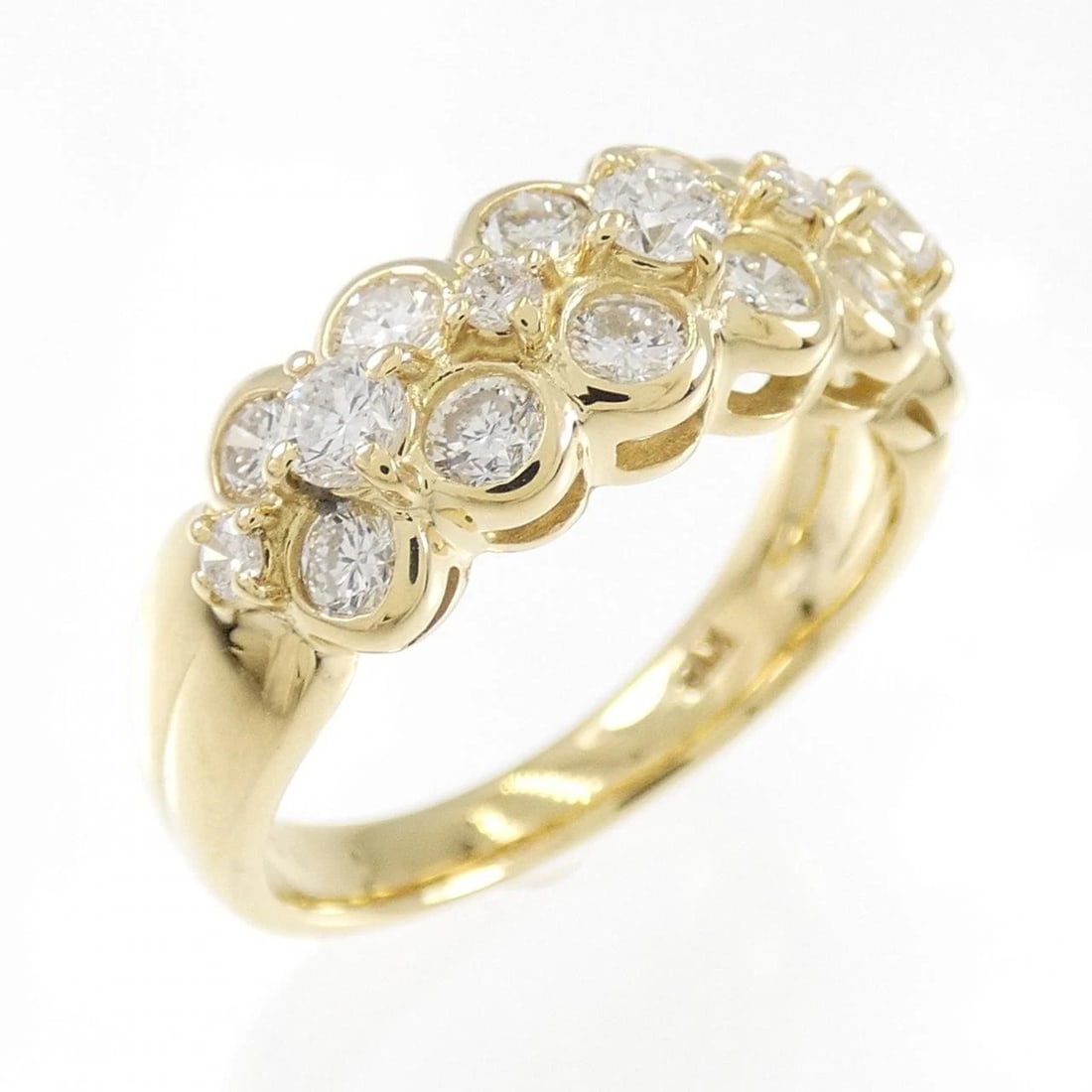 K18YG DIAMOND RING: K18YG Diamond Ring Brand: Unbranded Type/Style: Diamond Ring Material: K18YG, Main Stone/Creation NATURAL Color: YELLOW GOLD Size: US 6 1/4 Accessories: None Accessories Notice: When purchasing