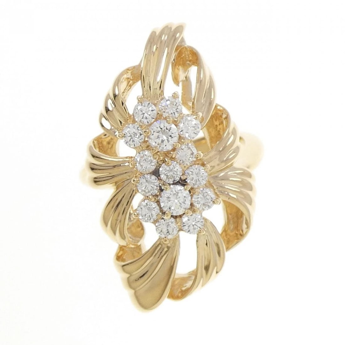 K18YG DIAMOND RING - 2