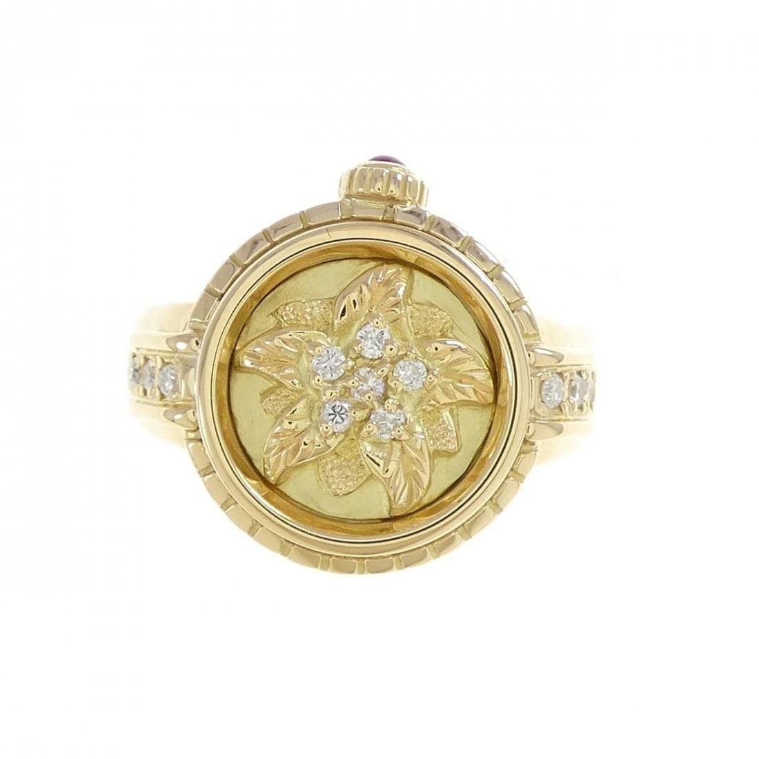 K18YG RUBY RING - 2