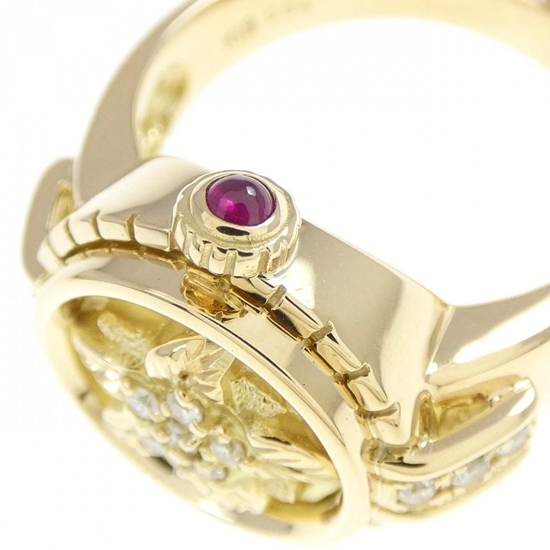 K18YG RUBY RING - 4