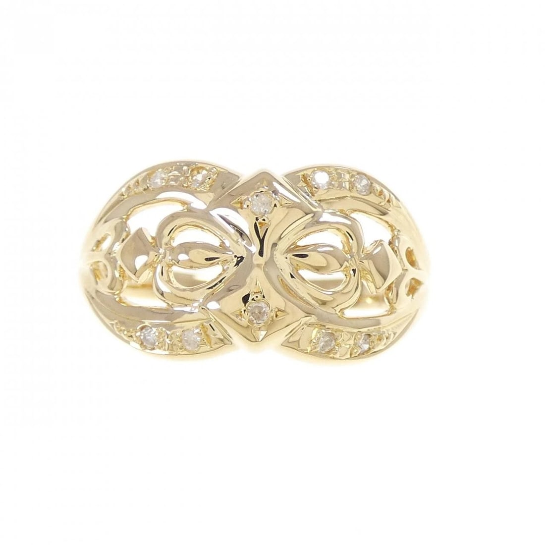 K18YG DIAMOND RING - 2