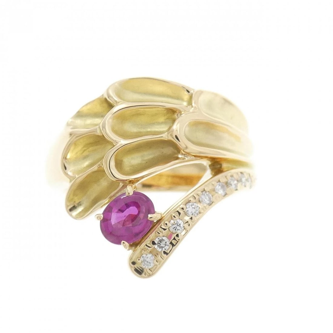 18K YELLOW GOLD RUBY RING - 2