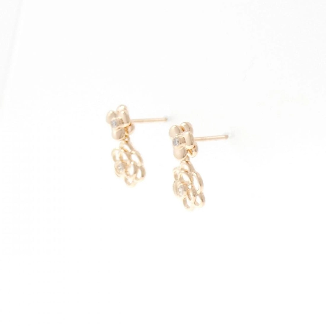 K18PG/750PG FLOWER DIAMOND PIERCING - 2