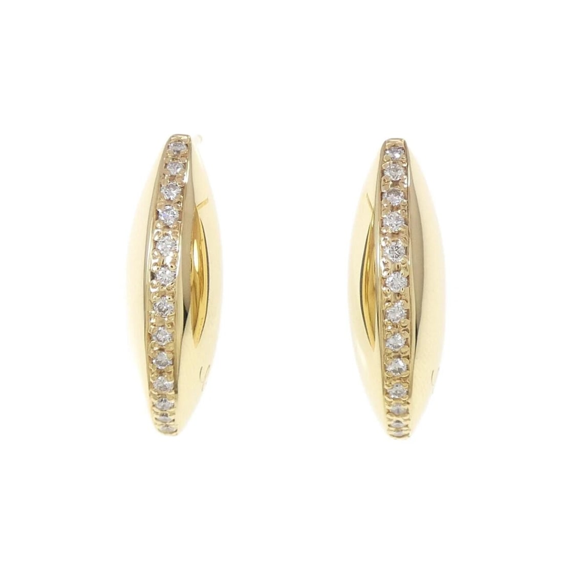 18K YELLOW GOLD ONYX PIERCE: 18K Yellow Gold Onyx Pierce Brand: Unbranded Type/Style: Onyx Pierce/Earring Material: K18YG, Main Stone/Creation OnyxSecondary Stone Diamond Color: Yellow gold Size: Actual Size Approx. height x