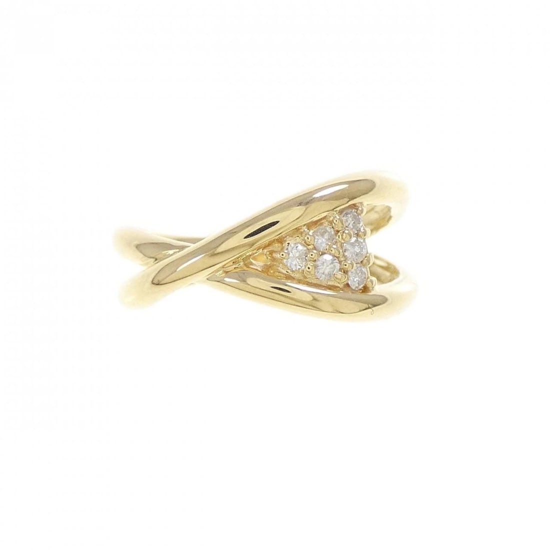 K18YG DIAMOND RING: K18YG Diamond Ring Brand: Unbranded Type/Style: Diamond Ring Material: K18YG, Main Stone/Creation Natural Color: Yellow gold Size: US 3 3/4 Accessories: None Accessories Notice: When purchasing