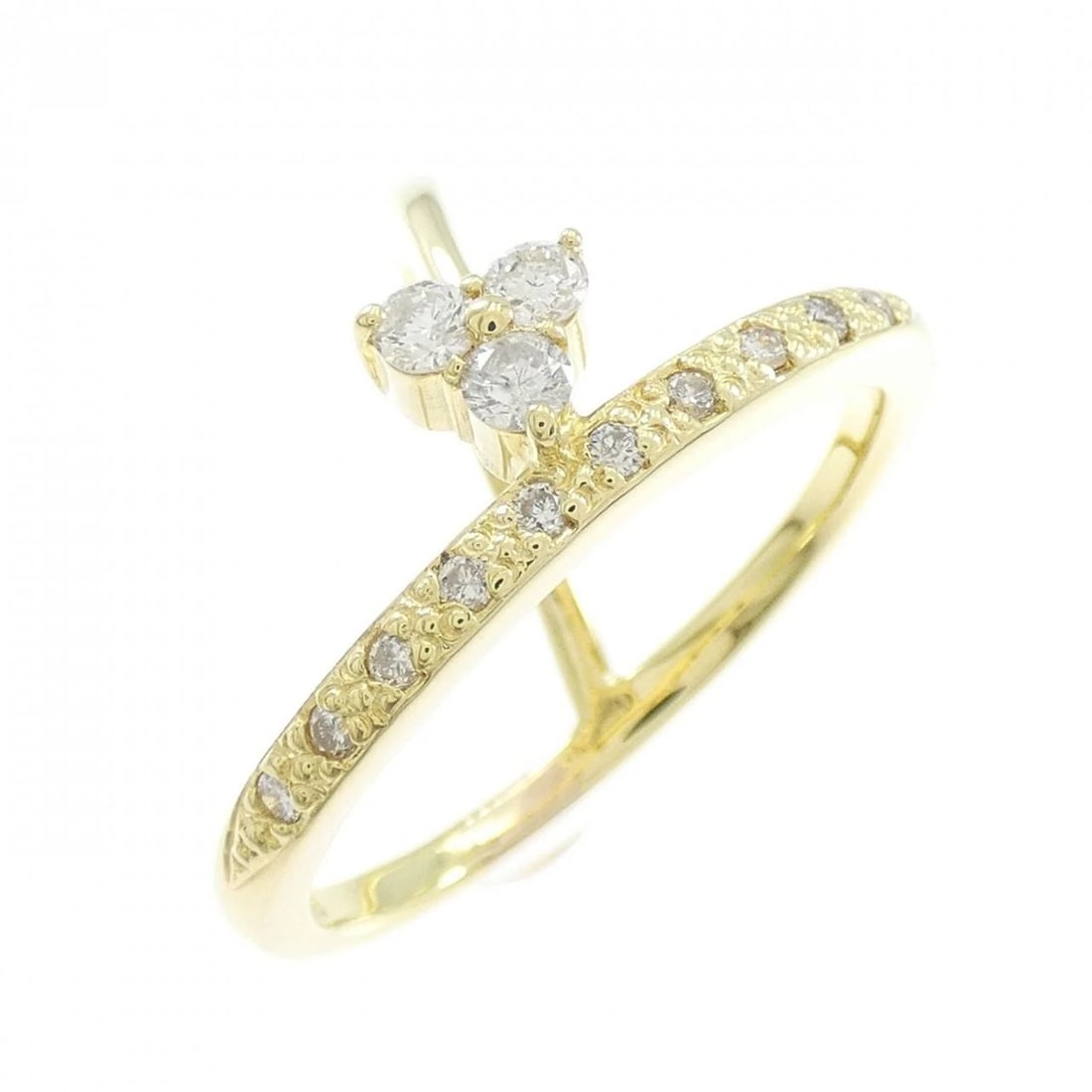 K18YG DIAMOND RING: K18YG Diamond Ring Brand: Unbranded Type/Style: Diamond Ring Material: 18K Yellow Gold, Main Stone/Creation Natural Color: Yellow Gold Size: US 7 3/4 Accessories: None Accessories Notice:
