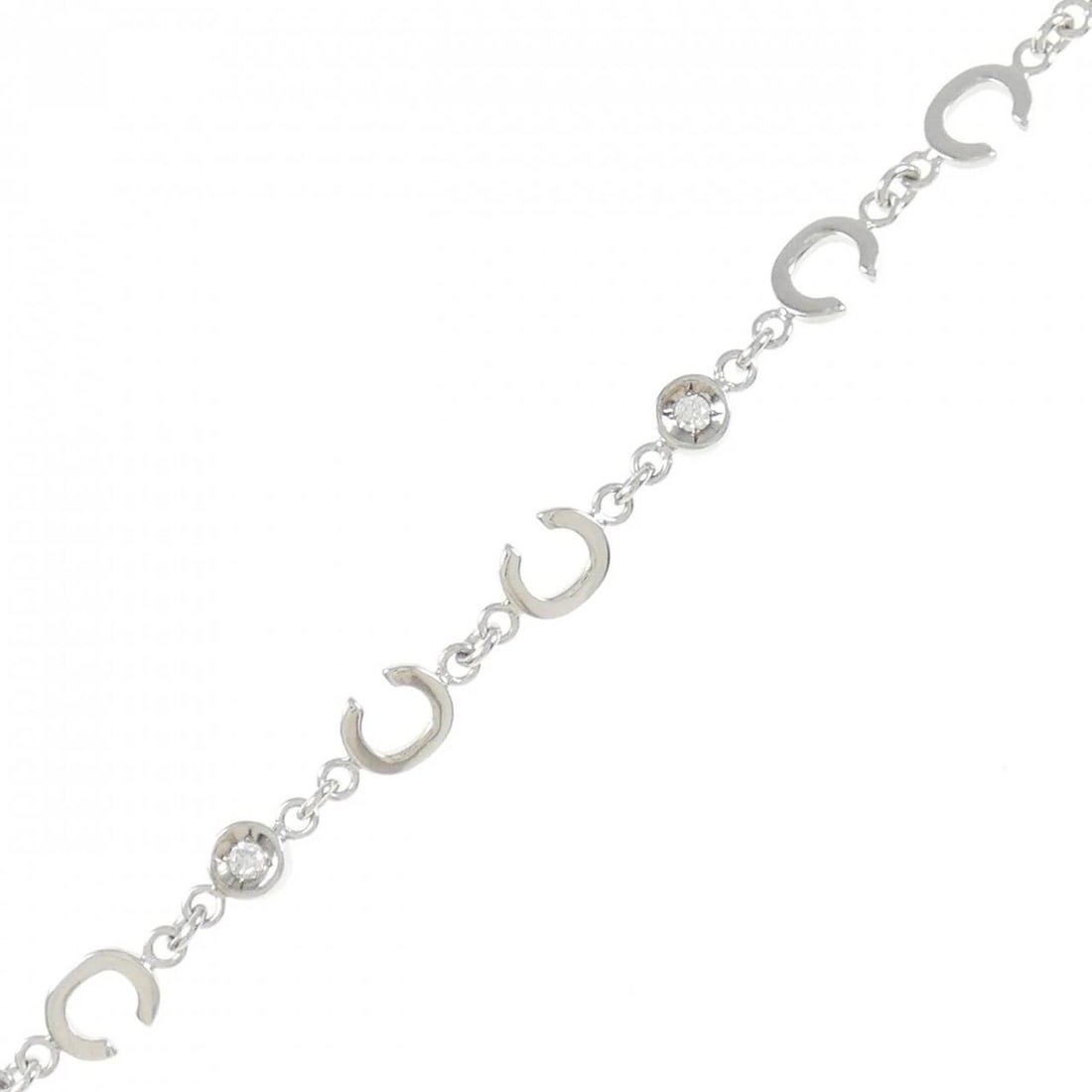 K18WG DIAMOND BRACELET: K18WG Diamond Bracelet Brand: Unbranded Type/Style: Diamond Bracelet Material: K18WG, Main Stone/Creation Natural Color: White Gold Size: 18.5-21cm Actual Size Max width approx: 4.5mm Accessories: