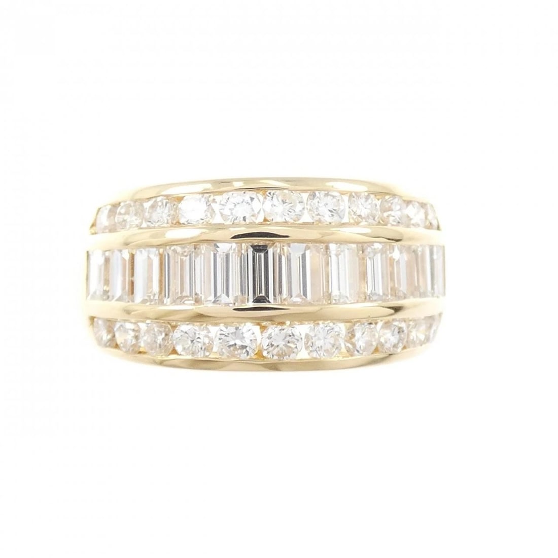 750YG DIAMOND RING: 750YG Diamond Ring Brand: Unbranded Type/Style: Diamond Ring Material: K18YG, Main Stone/Creation Natural Color: Yellow gold Size: US 5 1/4 Accessories: None Accessories Notice: When purch