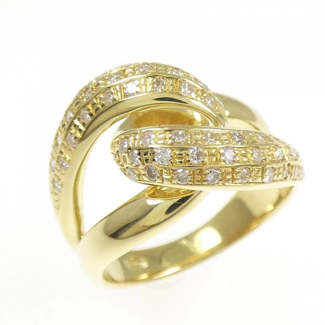 K18YG DIAMOND RING: K18YG Diamond Ring Brand: Unbranded Type/Style: Diamond Ring Material: K18YG, Main Stone/Creation NATURAL Color: YELLOW GOLD Size: US 5 3/4 Accessories: None Accessories Notice: When purch