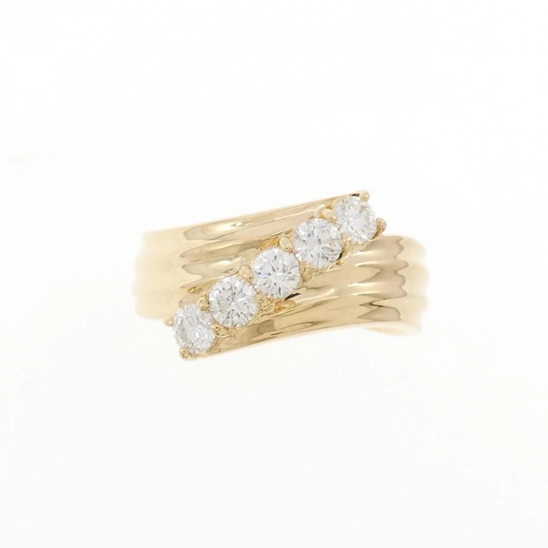 K18YG DIAMOND RING: K18YG Diamond Ring Brand: Unbranded Type/Style: Diamond Ring Material: K18YG, Main Stone/Creation Natural Color: Yellow gold Size: US 6 1/4 Accessories: None Accessories Notice: When purchasing