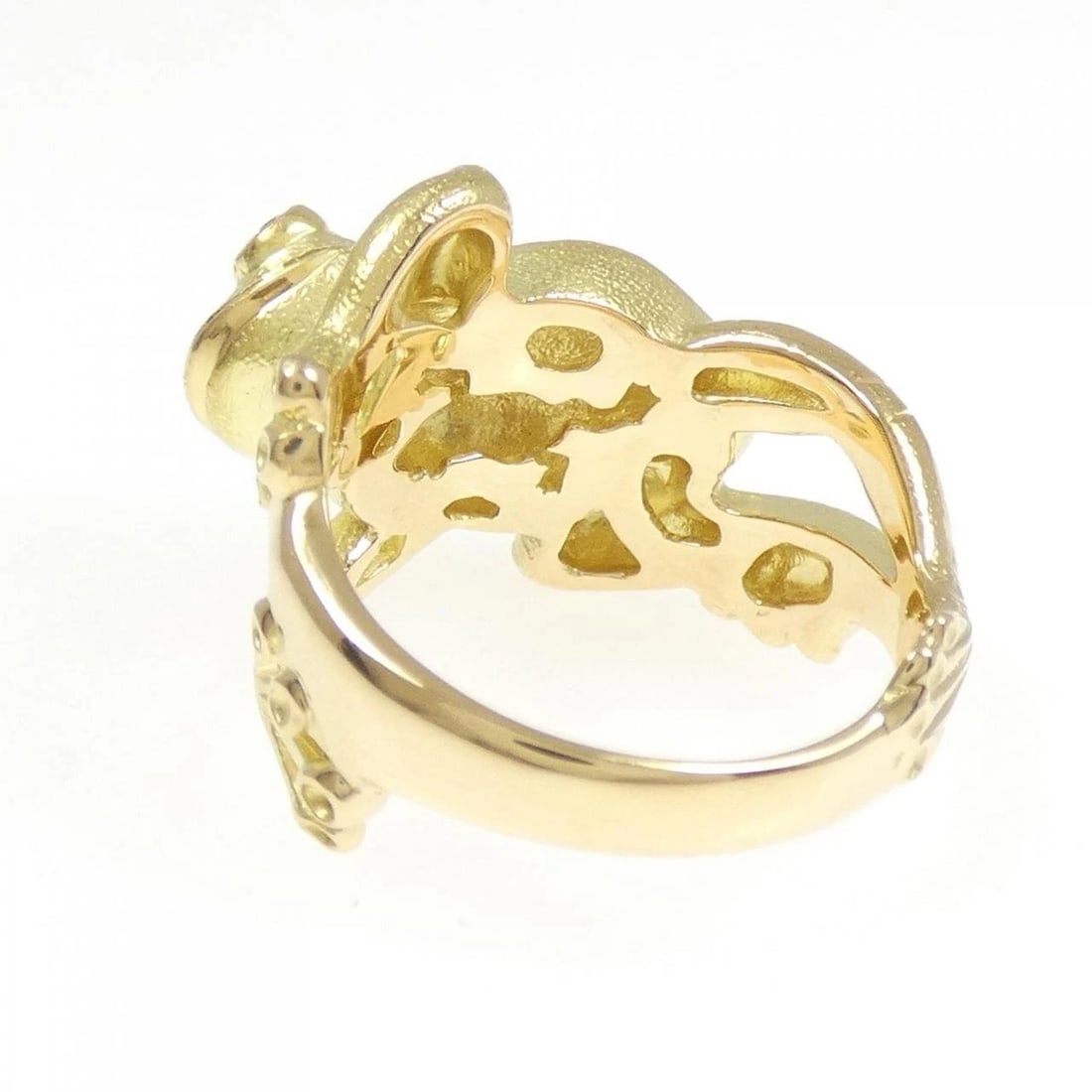 K18YG FROG EMERALD RING - 3