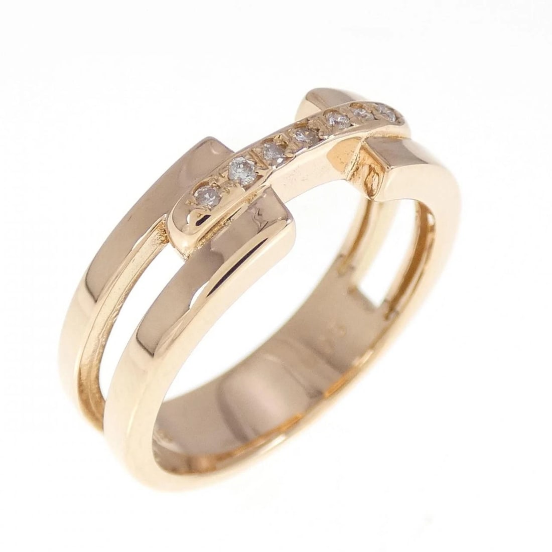 K18PG DIAMOND RING: K18PG Diamond Ring Brand: Unbranded Type/Style: Diamond Ring Material: 18k Pink Gold, Main Stone/Creation Natural Color: Pink Gold Size: US 6 1/4 Accessories: None Accessories Notice: When purchasing