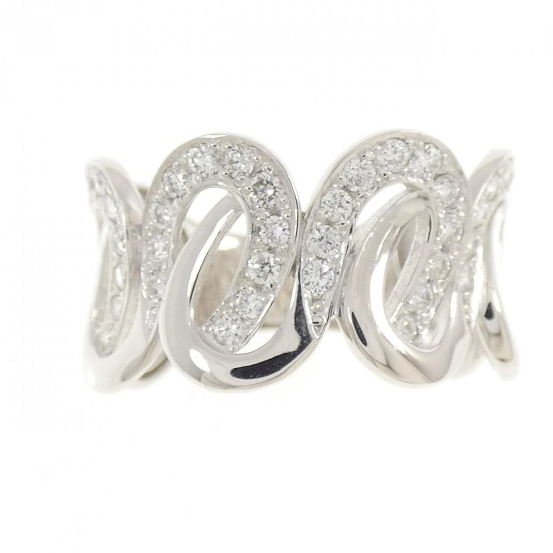K18WG DIAMOND RING: K18WG Diamond Ring Brand: Unbranded Type/Style: Diamond Ring Material: K18WG, Main Stone/Creation Natural Color: white Gold Size: US 7 1/4 Accessories: None Accessories Notice: When purcha