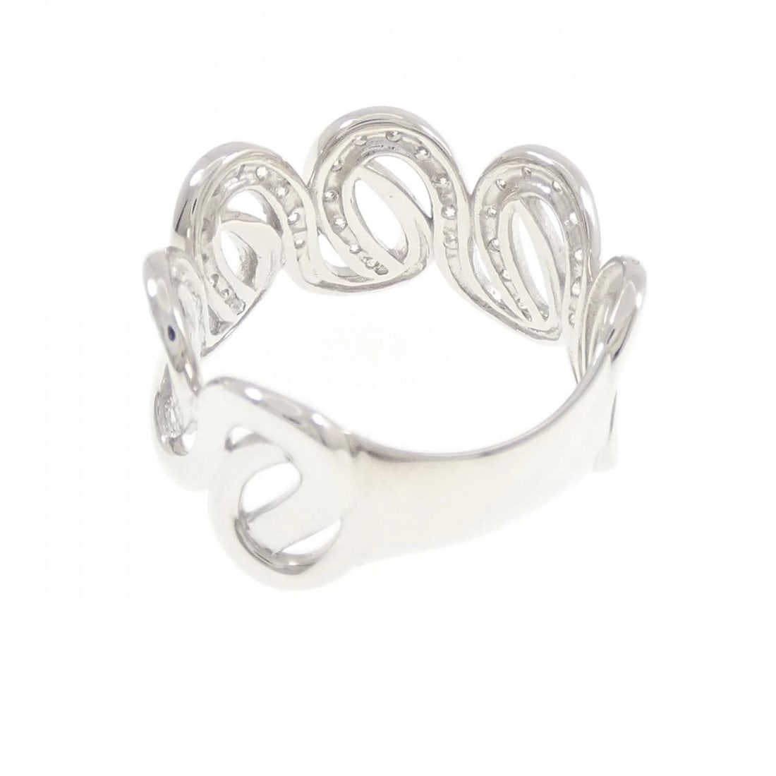 K18WG DIAMOND RING - 2