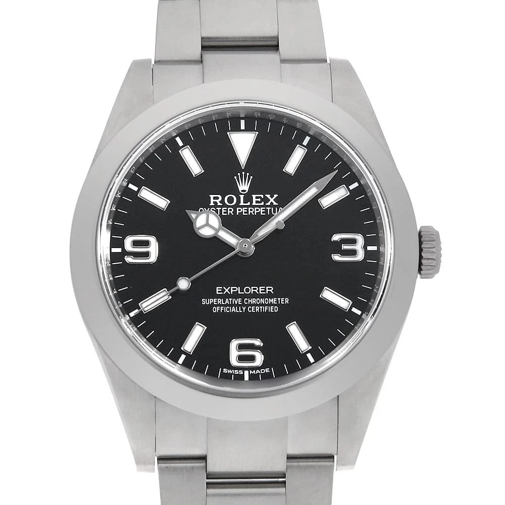 ROLEX EXPLORER WHITE BLACK WATCH: ROLEX Explorer White black Watch Brand: ROLEX Type/Style: Wrist watch Material: Case Material Stainless Steel Belt Material Stainless Steel Color: Dial Color Black Size: Case:W39mm Circumference of