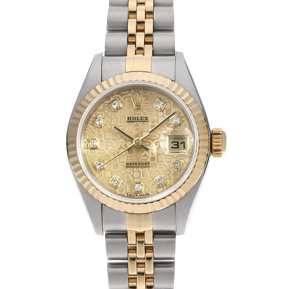 ROLEX DATEJUST DIAMOND CHAMPAGNE WATCH: ROLEX Datejust Diamond Champagne Watch Brand: ROLEX Type/Style: Wrist watch Material: Case Material Stainless Steel/Yellow Gold Belt Material Stainless Steel/Yellow Gold Color: Dial Color Champagne
