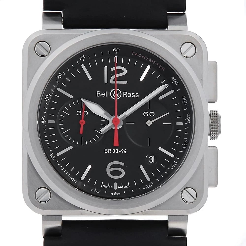 BELL&ROSS BLACK WATCH: Bell&Ross Black Watch Brand: Bell&Ross Type/Style: Wrist watch Material: Case Material Stainless Steel Belt Material Calfskin Color: Dial Color Black Size: Case:W42mm Accessories: None Accessories