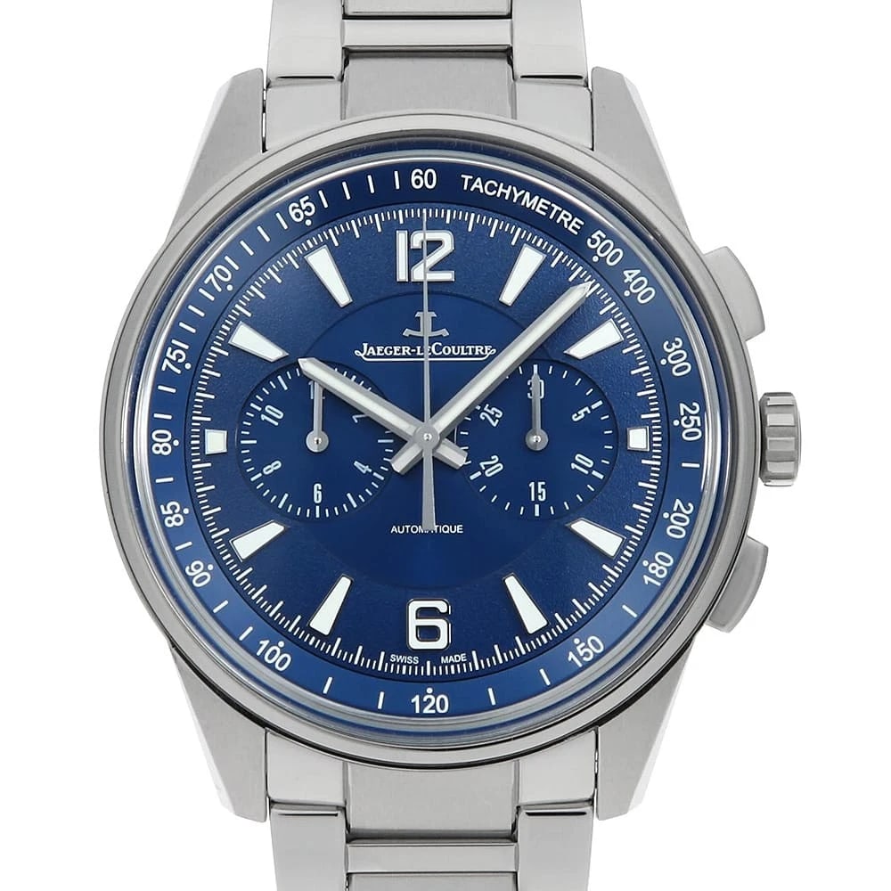 JAEGERLECOULTRE POLARIS CHRONOGRAPH WATCH: JaegerLeCoultre Polaris Chronograph Watch Brand: JaegerLeCoultre Type/Style: Wrist watch Material: Case Material Stainless Steel Belt Material Stainless Steel Color: Dial Color Blue Size: Case:W42mm