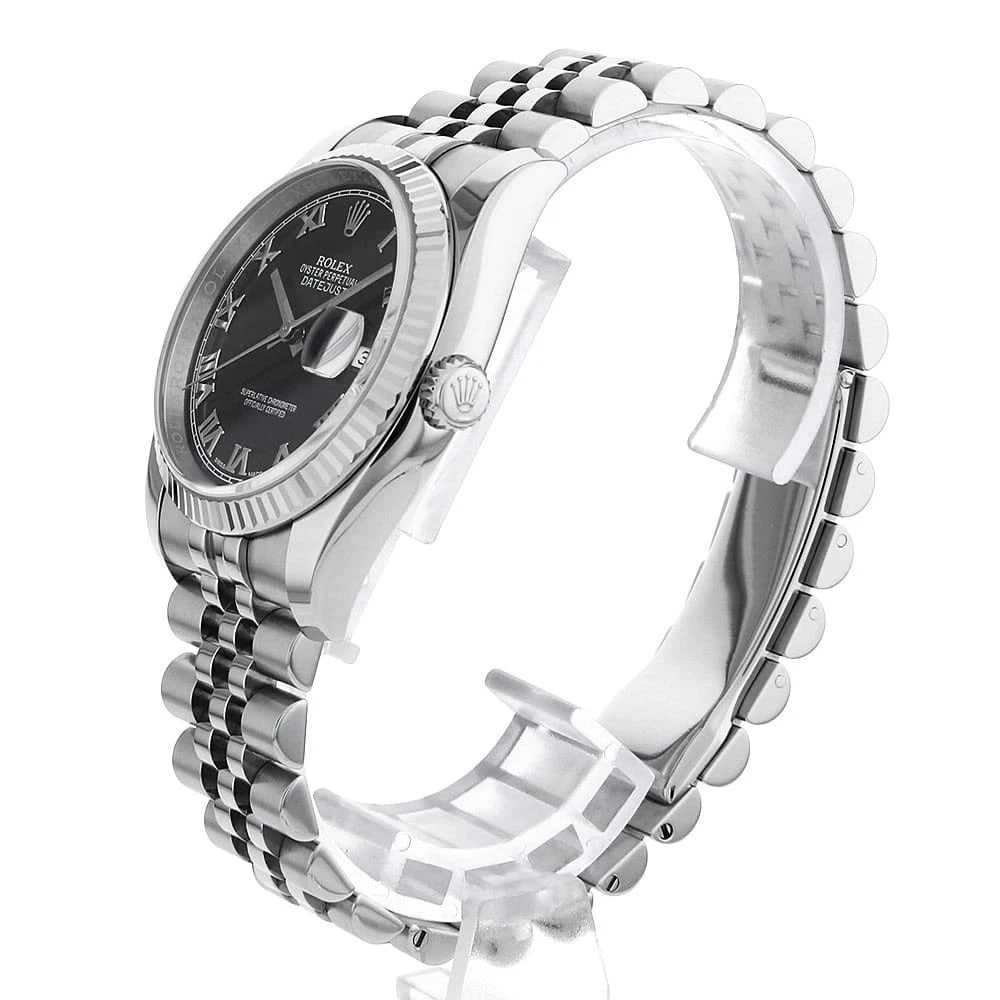 ROLEX DATEJUST BLACK WATCH - 2
