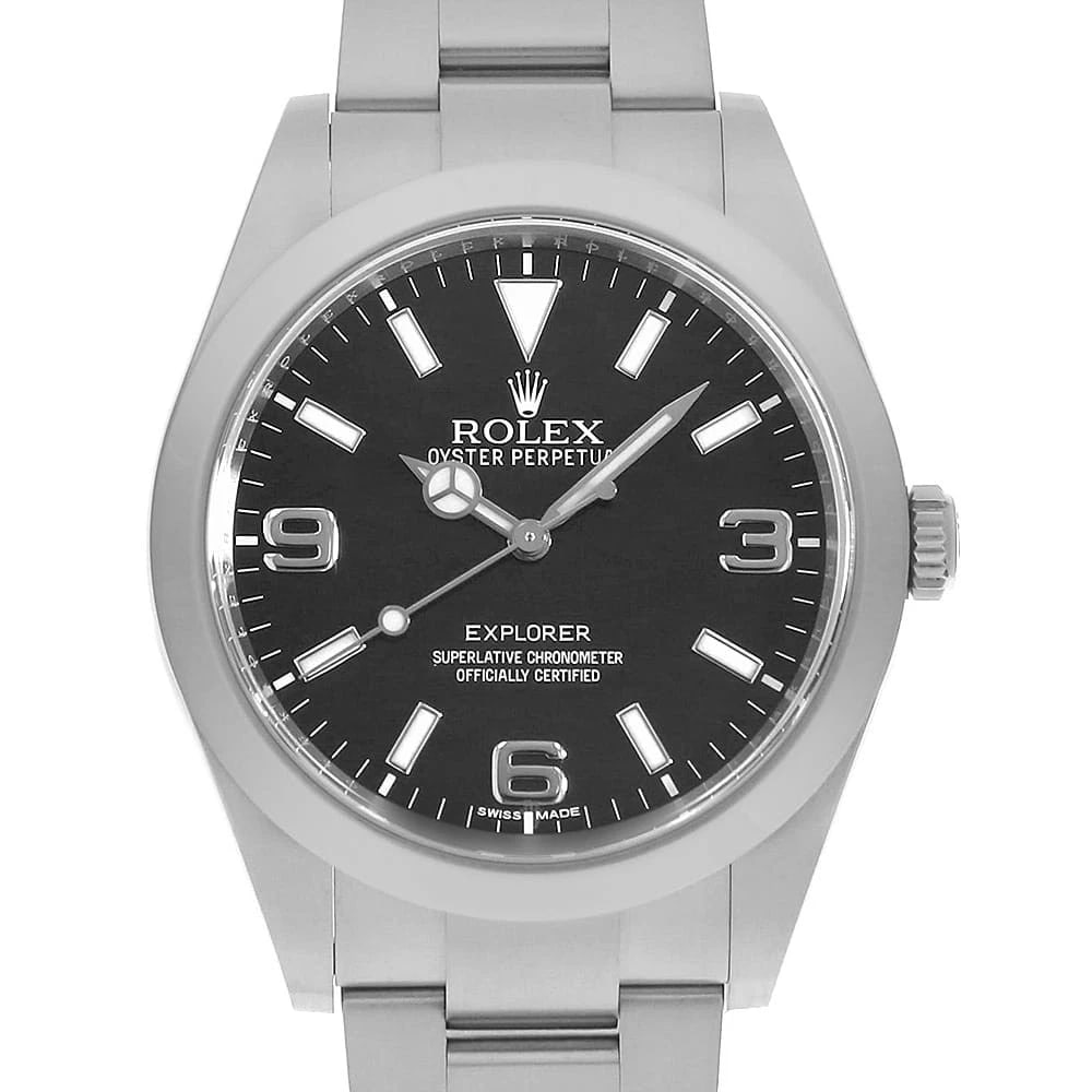ROLEX EXPLORER BLACK WATCH: ROLEX Explorer black Watch Brand: ROLEX Type/Style: Wrist watch Material: Case Material Stainless Steel Belt Material Stainless Steel Color: Dial Color Black Size: Case:W39mm Circumference of