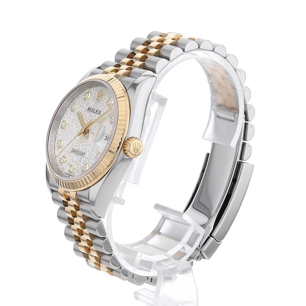 ROLEX DATEJUST DIAMOND SILVER WATCH - 2