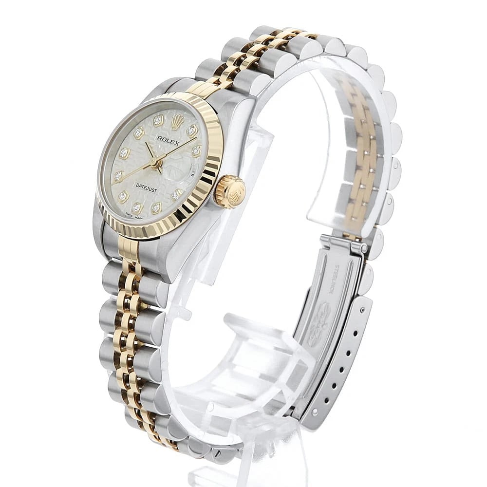 ROLEX DATEJUST DIAMOND SILVER WATCH - 2