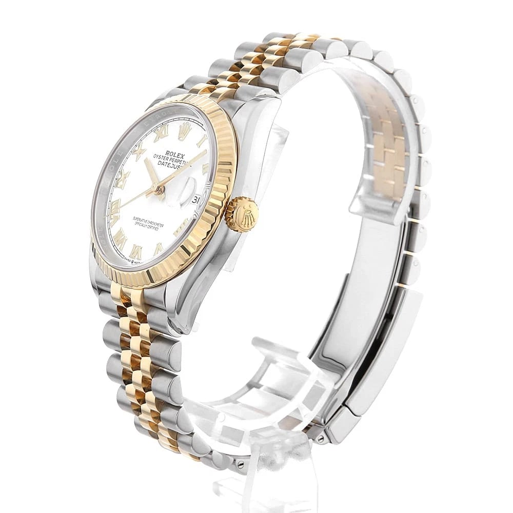 ROLEX DATEJUST WHITE WATCH - 2