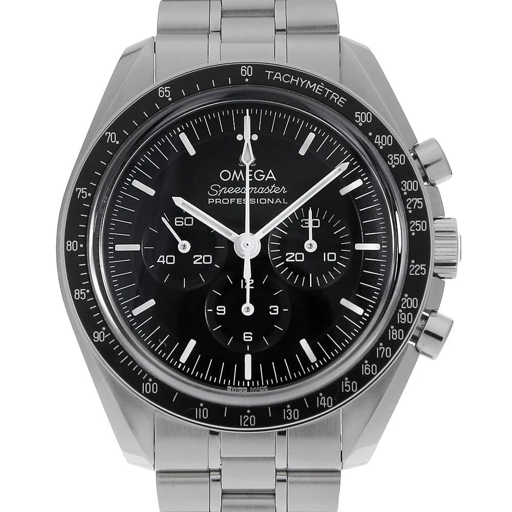 OMEGA SPEEDMASTER MOONWATCH PROFESSIONAL COAXIAL CHRONOMETER WATCH: OMEGA Speedmaster Moonwatch Professional CoAxial Chronometer Watch Brand: OMEGA Type/Style: Wrist watch Material: Case Material Stainless Steel Belt Material Stainless Steel Color: Dial Color Black Si