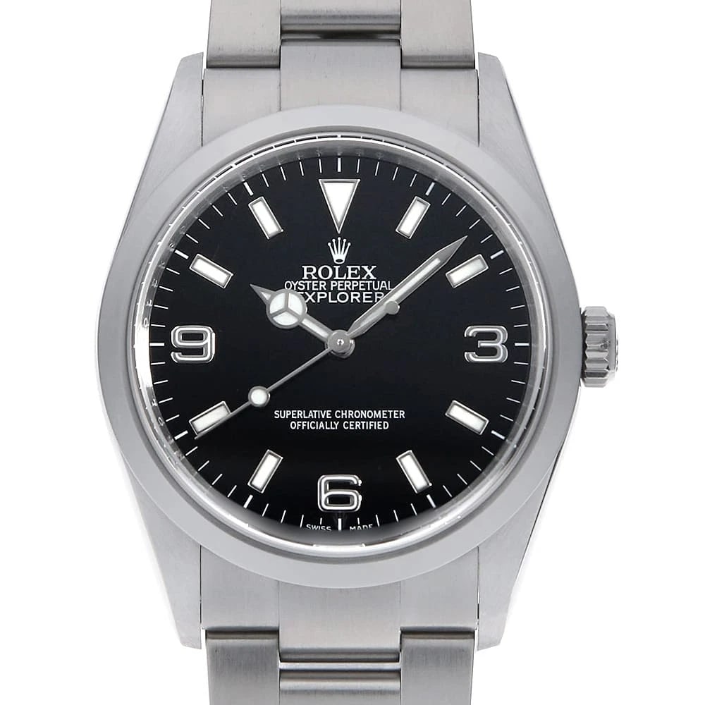 ROLEX EXPLORER BLACK WATCH: ROLEX Explorer black Watch Brand: ROLEX Type/Style: Wrist watch Material: Case Material Stainless Steel Belt Material Stainless Steel Color: Dial Color Black Size: Case:W36mm Circumference of