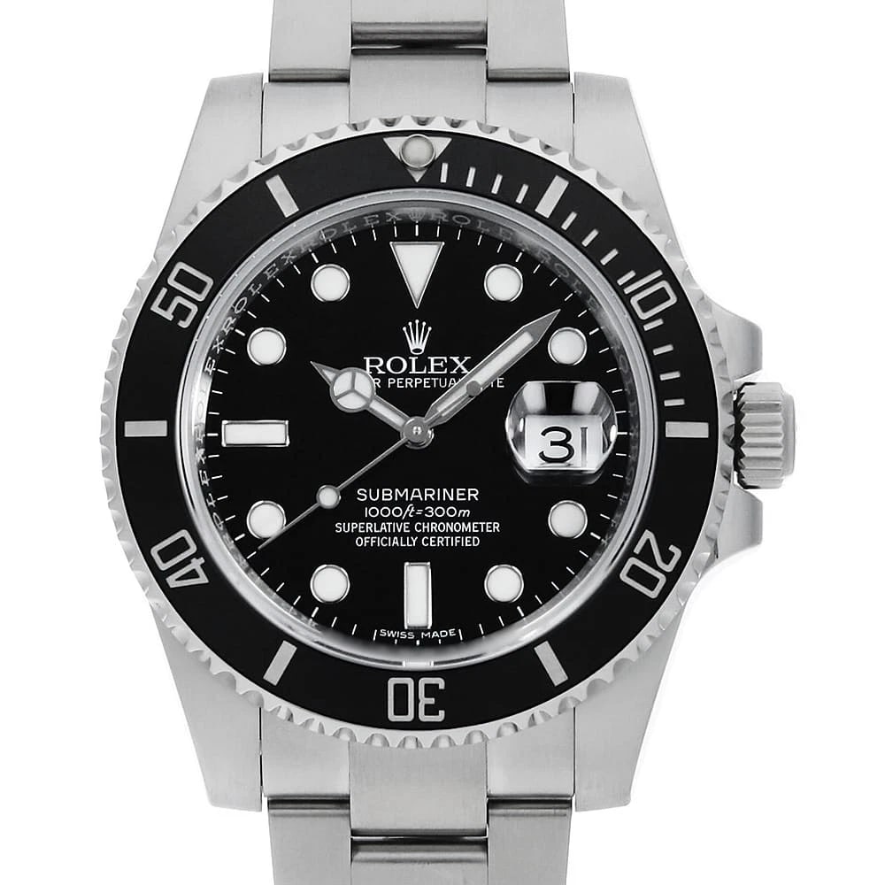 ROLEX SUBMARINER DATE BLACK WATCH: ROLEX SUBMARINER Date black Watch Brand: ROLEX Type/Style: Wrist watch Material: Case Material Stainless Steel Belt Material Stainless Steel Color: Dial Color Black Size: Case:W40mm Circumference of